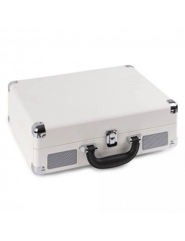 FENTON RP115D Giradischi amplificato portatile a valigetta con BT Bianco