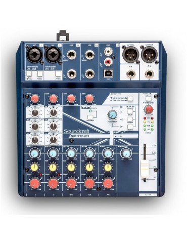 SOUNDCRAFT Notepad 8FX mixer analogico usb 8 canali