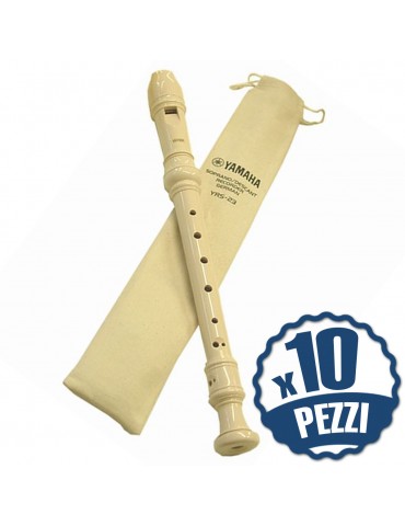 YAMAHA YRS23 CONFEZIONE DA 10 FLAUTO DOLCE DITEGGIATURA TEDESCA